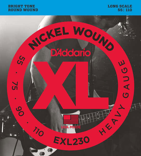 D'ADDARIO EXL230 Nikkel omwonden lange mensuur zwaar 55-110