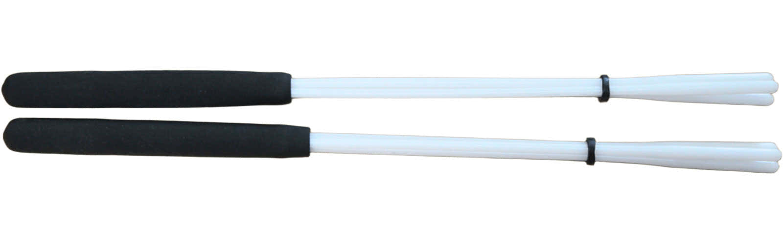 C-BT09 Tamborimstok met 3 uitlopende strengen, wit, 36 cm - hard