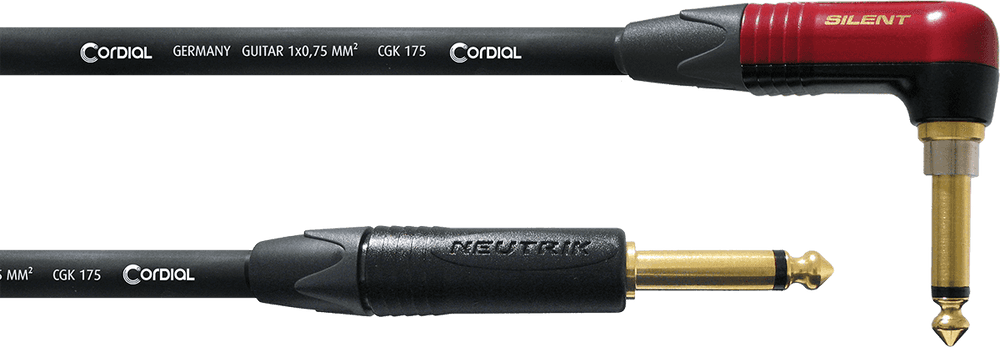 Cordial Gitaar Kabel Jack Recht /Haaks Silent 6 M