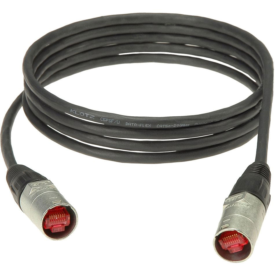 Klotz PATCHCABLE CAT5E PUR BLACK 5M ETHERCON - ETHERCON