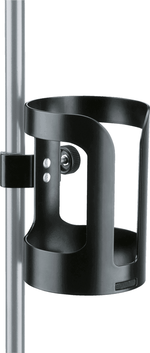 K&M 16022-000-55 UNIVERSAL DRINK HOLDER BLACK FOR MUSIC STANDS