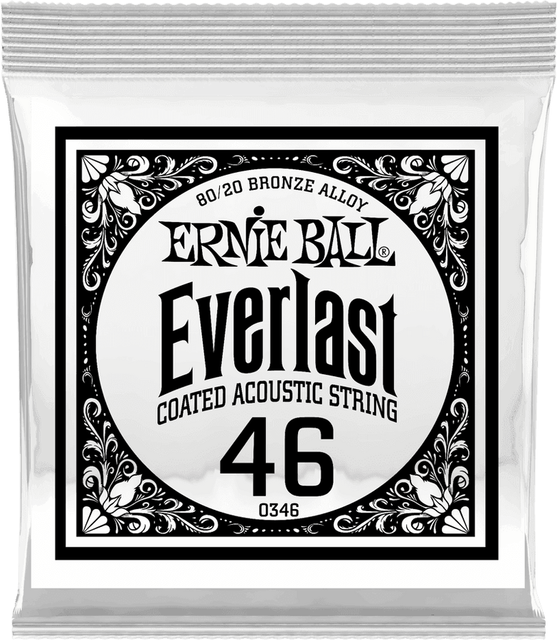 .046 EVERLAST COATED 80/20 BRONZE ACOUSTIC GUITAR STRINGS