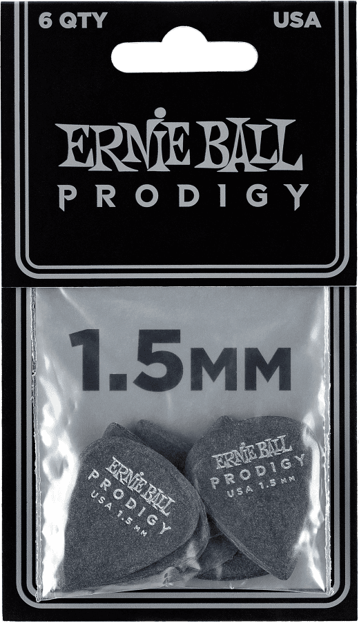 Prodigy Plectrums Zakje Van 6 Zwart 1,5Mm