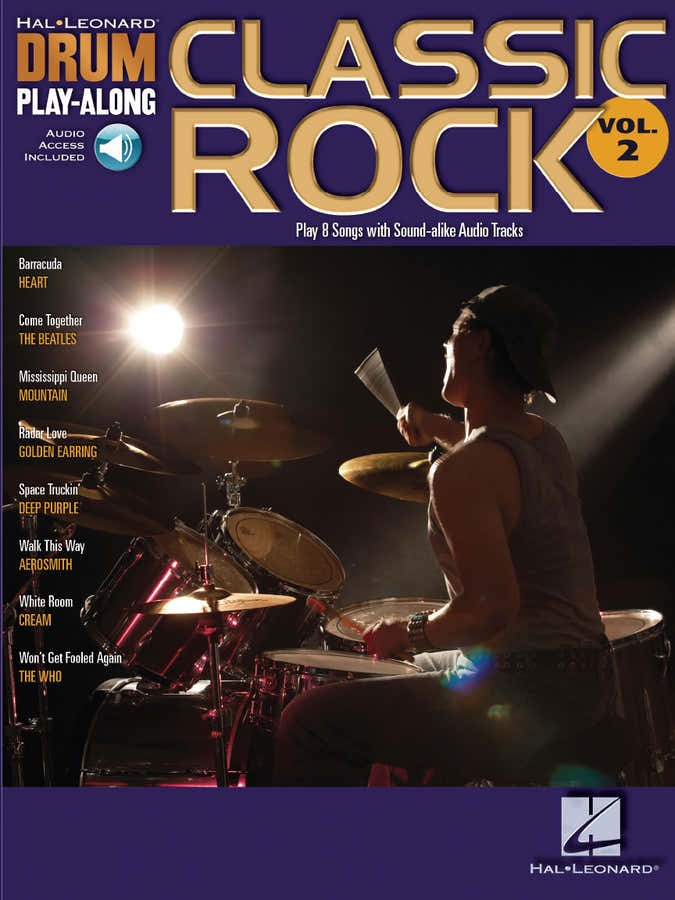 Drum Play Along Vol.02 Classic Rock + Audio En Ligne