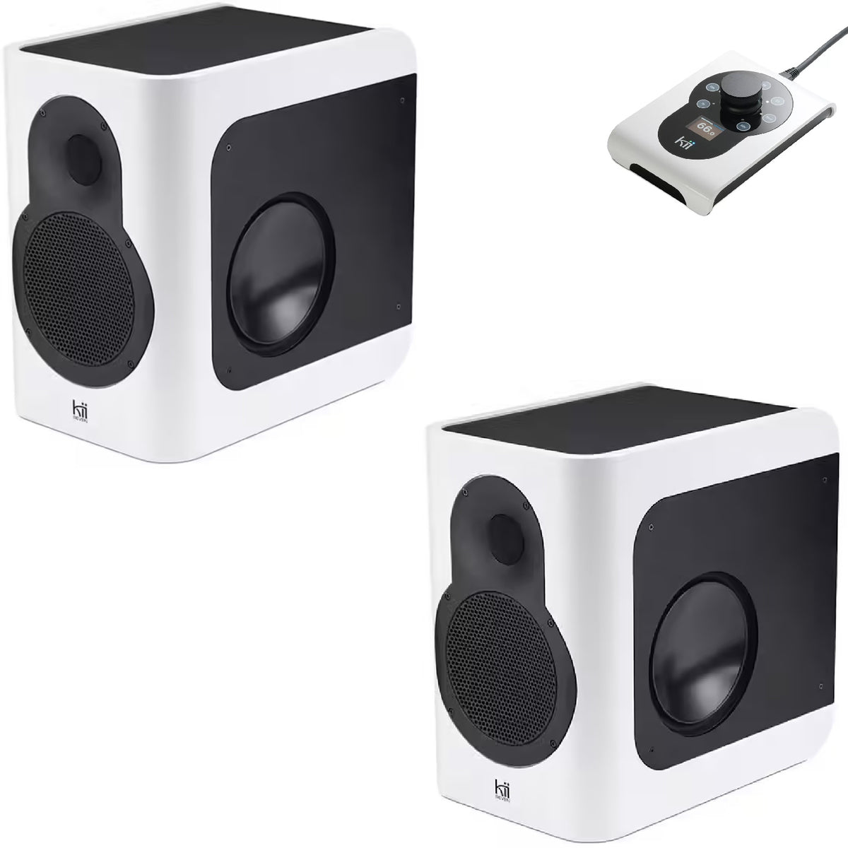 Kii Audio Seven Fine Touch Wit paar Afstandsbediening