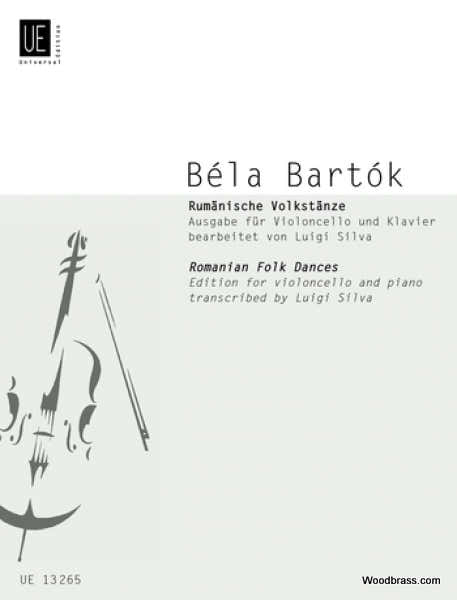 BARTOK BELA - RUMäNISCHE VOLKSTäNZE FüR STREICHORCHESTER - CELLO / PIANO