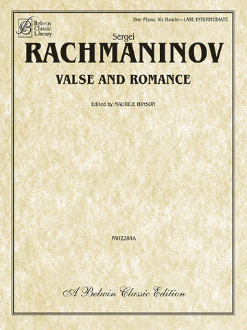 Rachmav Sergei - Valse And Romance - 1 Piano Six Hands