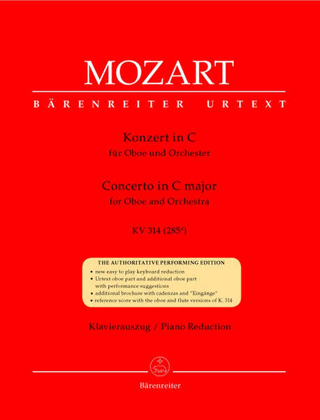 Barenreiter Moz W.A. - Concerto En Do Majeur Kv 314 (285D) - Hautbois Piano