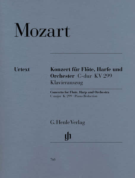 Edition Breitkopf Mozart W.A. - Concerto Do Majeur Kv 299 Flute Harpe & Piano