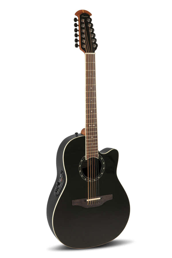 Elektro-Akoestische Gitaar Standard Balladeer Deep Contour Cutaway 12-String Black