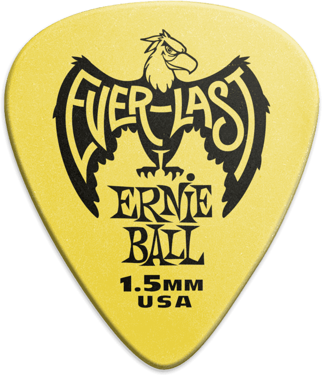Plectrums Everlast Zakje van 12 Geel 1,5mm