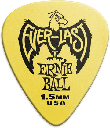 Plectrums Everlast Zakje van 12 Geel 1,5mm
