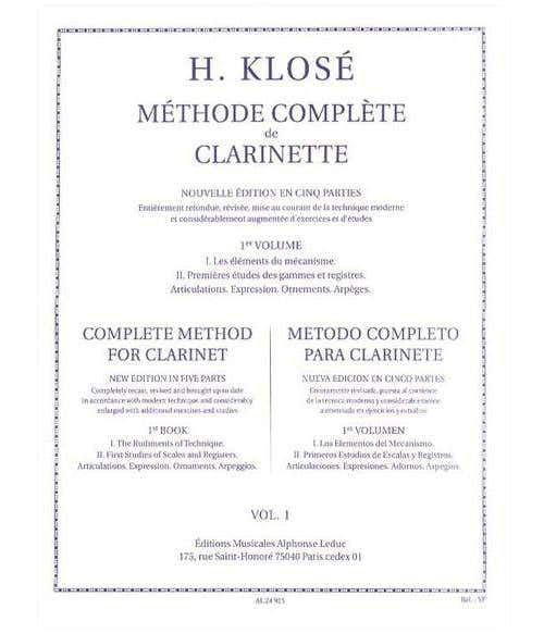 Complete Klarinetmethode Vol.1 - Klosé