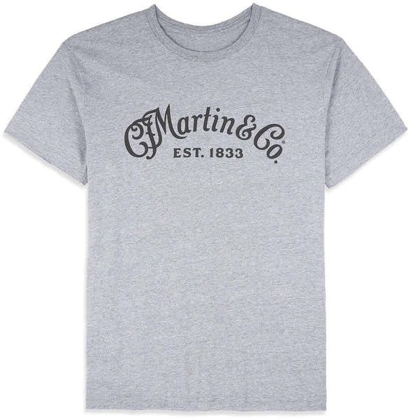 T-shirt Black Script logo Granite Heather M