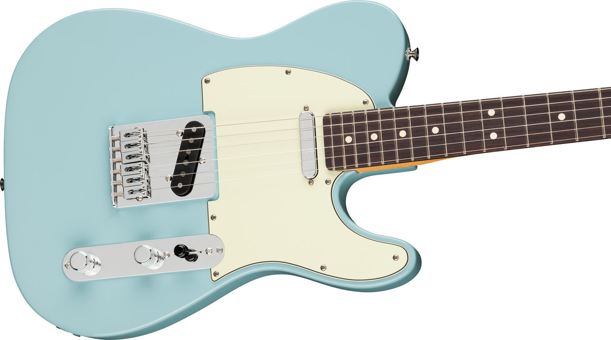 Telecaster 75 Jaar Player II, Palissander toets. Daphneblauw