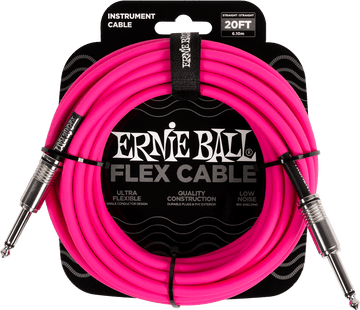 Instrumentkabels Flex Jack/jack 6M Roze