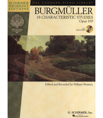 SCHIRMER PERF EDS BURGMULLER 18 CHARACTERISTIC STUDIES OP.109 + MP3 - PIANO SOLO