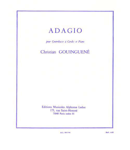 Leduc GOUINGUENE - ADAGIO - CONTREBASSE ET PIANO