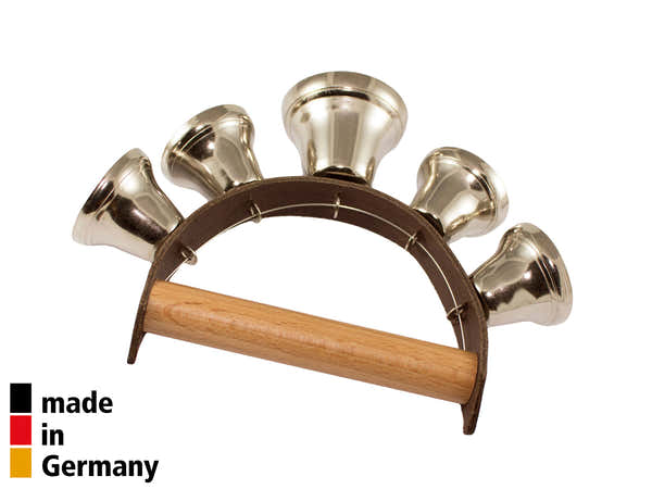 Rohema LEATHER HANDLE WITH 5 OPEN BELLS - 3+