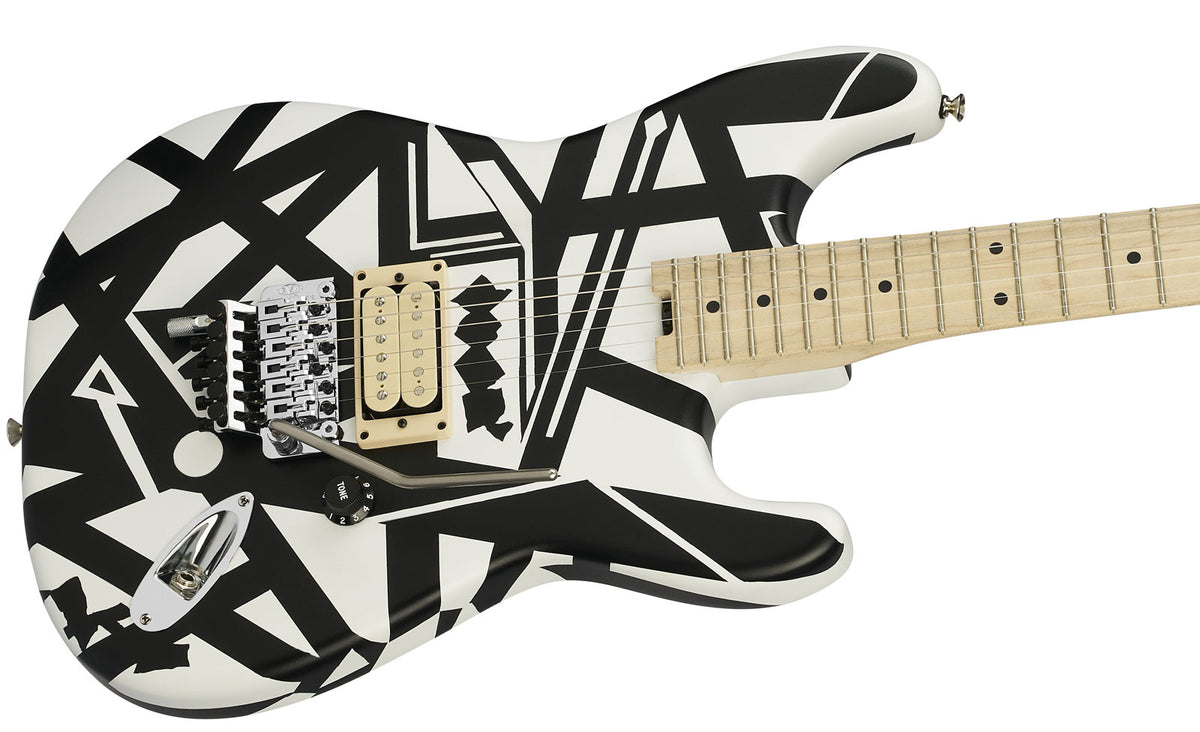 EVH Striped Series Shapes, MN Wit en Zwart