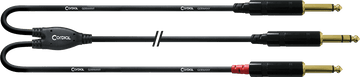 Audiokabel Jack ST. - 2 Mono-Jacks 90 CM