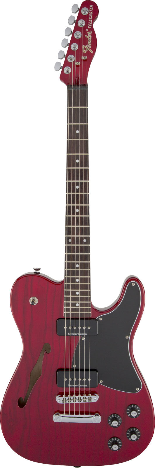 Telecaster JA-90 Thinline Signature Jim Adkins LRL Transparant karmozijnrood