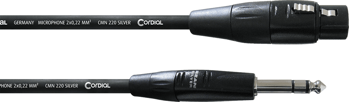 Audiokabel XLR Vrouwelijk/jack Stereo 3 M