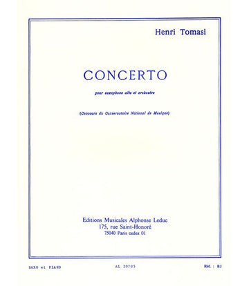 Tomasi Henri - Concerto Pour Saxophone Alto et Orchestre