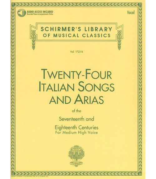 24 Italian Songs & Arias Of The 17TH & 18TH Centuries - Medium High Voice + MP3