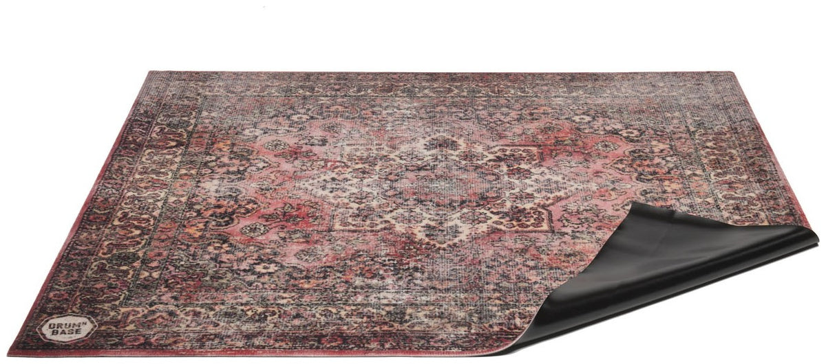 RWP185-ARD - Pro X-Heavy 7kg Road Worn Aged Red Persian Drum Mat - 1.85 x 1.60m