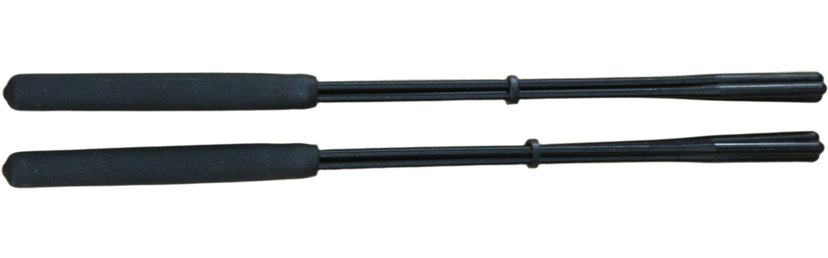 Tamborimstok 3 uitlopende strengen zwart, 36cm - hard