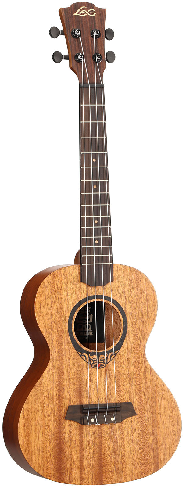 Lâg Tiki Tku110T Tenor-Ukulele Gewelfde Achterkant met Hoes