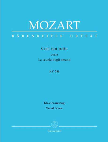 Barenreiter Moz W.A. - Cosi Fan Tutte Kv 588 - Ch Piano