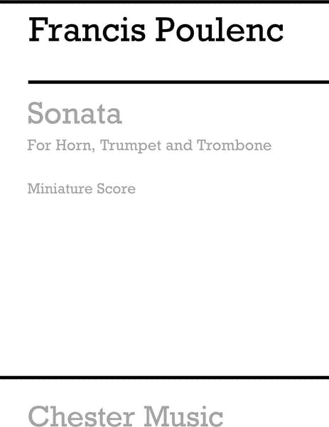 Chester Music Sonata For Horn Trumpet And Trombone
