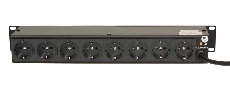 8-kanaalschakelaars voor lichtbox 19" rack
