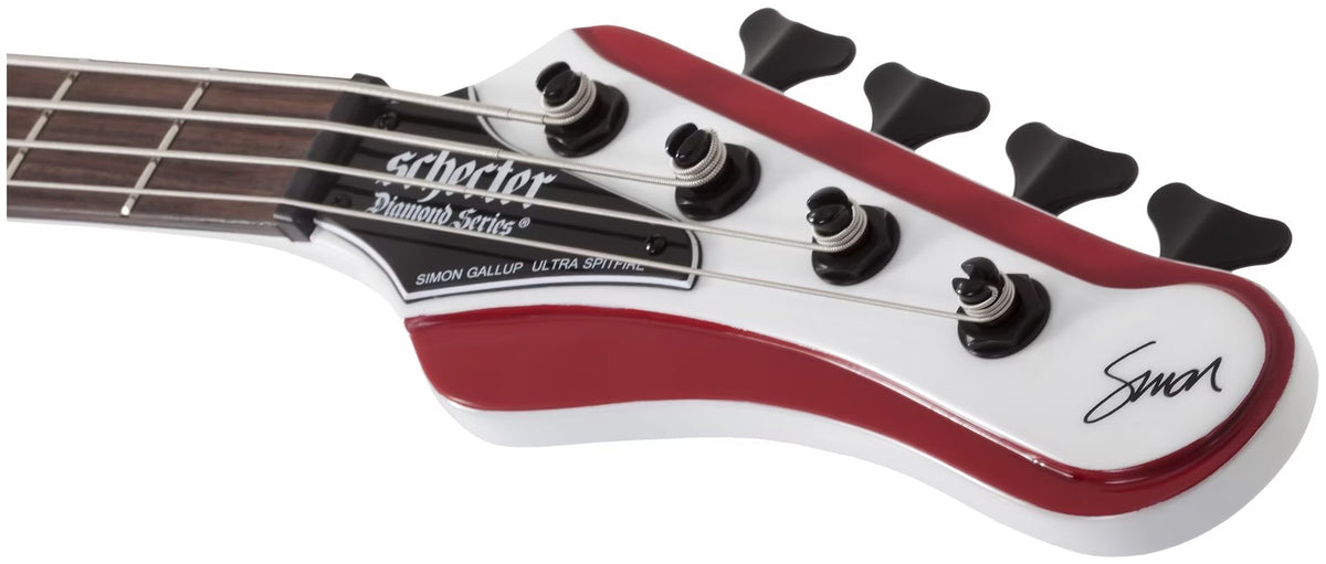 Ultra Spitfire Signature Simon Gallup Hoogglans wit met Rode leeuw