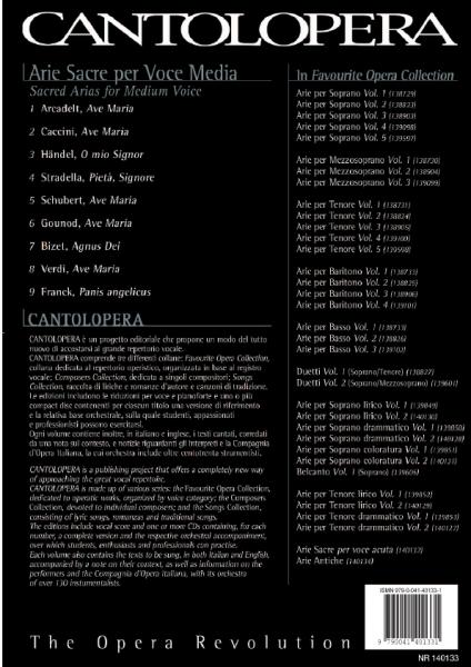 Cantolopera: Arie Sacre Per Voce Media + CD