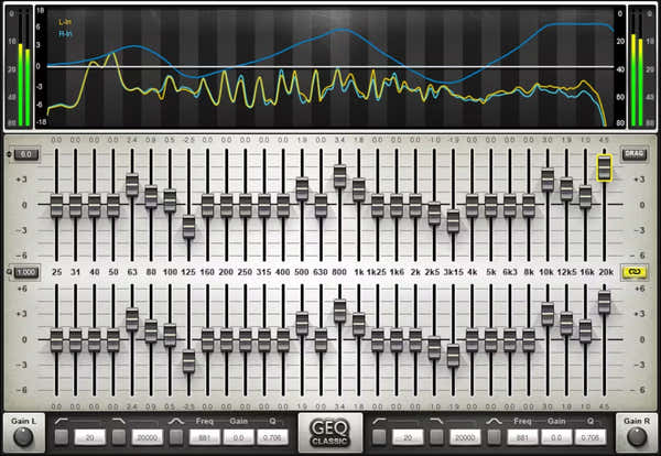 Waves GEQ Grafische equalizer
