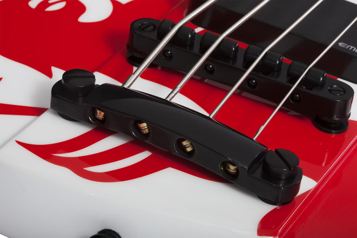 Ultra Spitfire Signature Simon Gallup Hoogglans wit met Rode leeuw