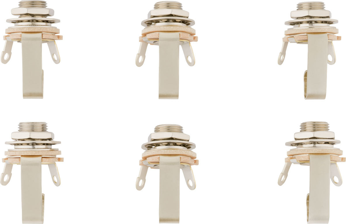Fender 1/4" 2-aderige uitgangsjack voor gitaar (6-pack)