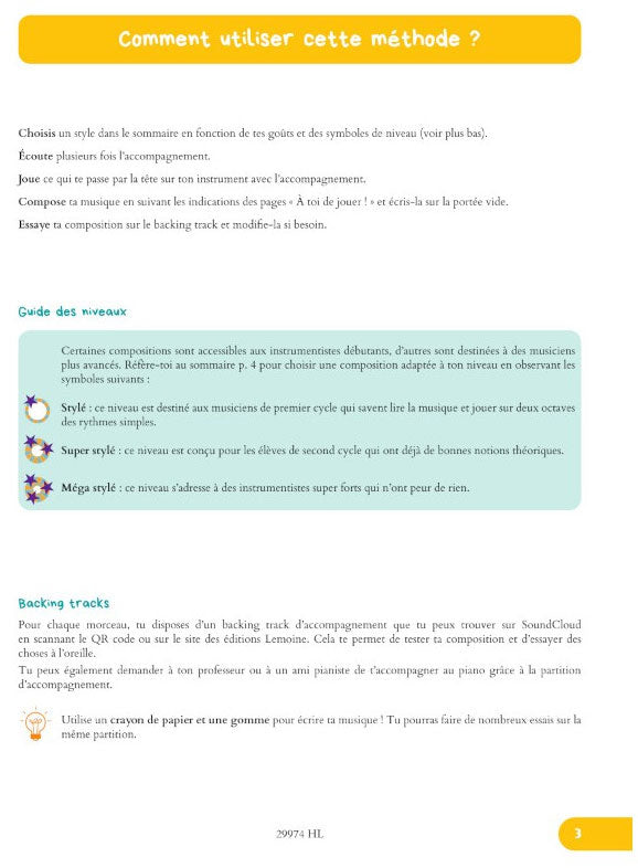 Stylé ! Instrus Clé de Fa - Huet Brun