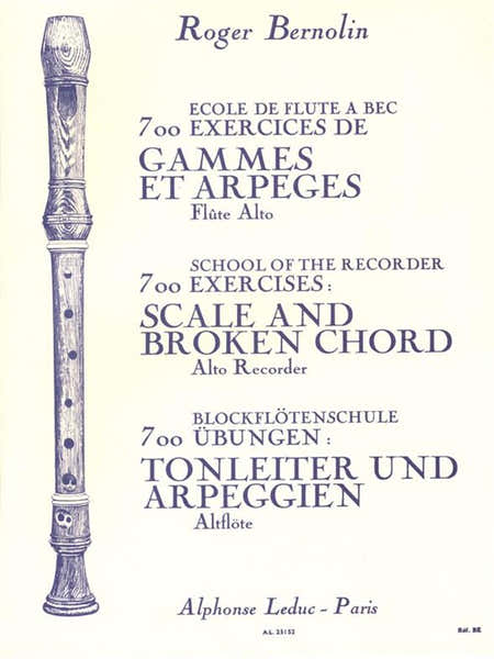 Leduc Bernolin R. - Ecole De Flûte À Bec Alto