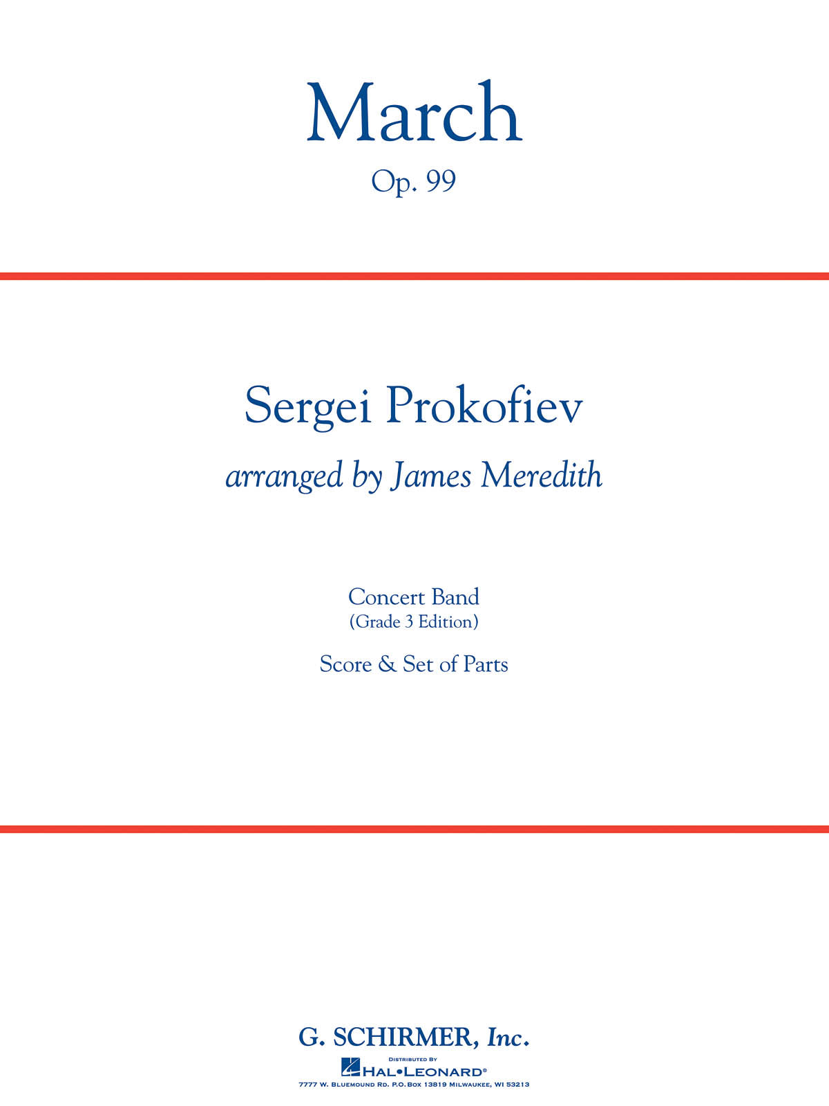 Dehaske Prokofiev S. - March Op.99 - Score & Parts