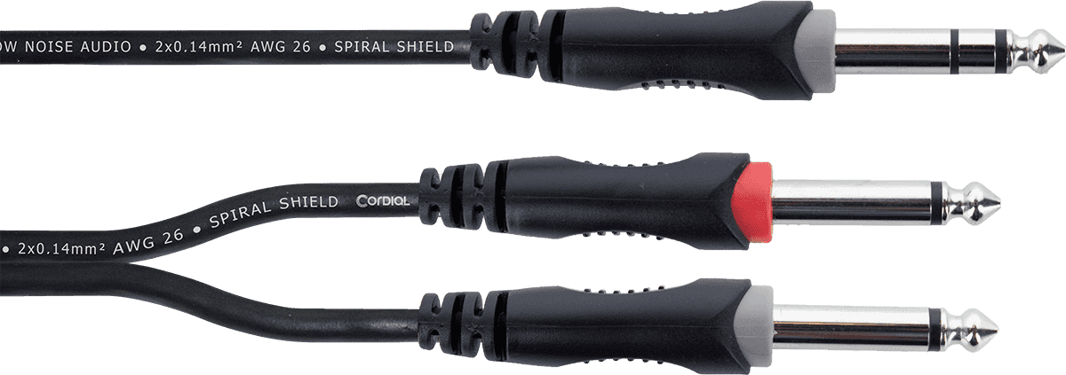 Y-kabel Stereo Jack Mannelijk / 2 Mono-jacks Mannelijk 3 M