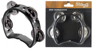 Mini tamboerijn 4 kunststofschellen zwart