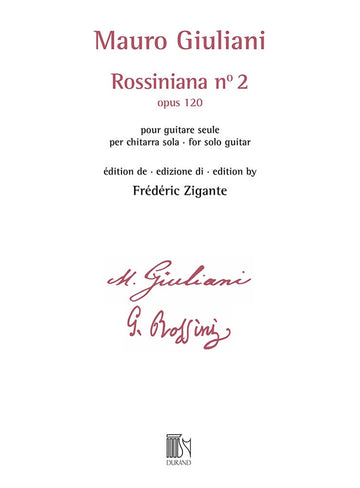 Giuliani - Rossiniana N° 2 (opus 120) - Edition De Frederic Zigante