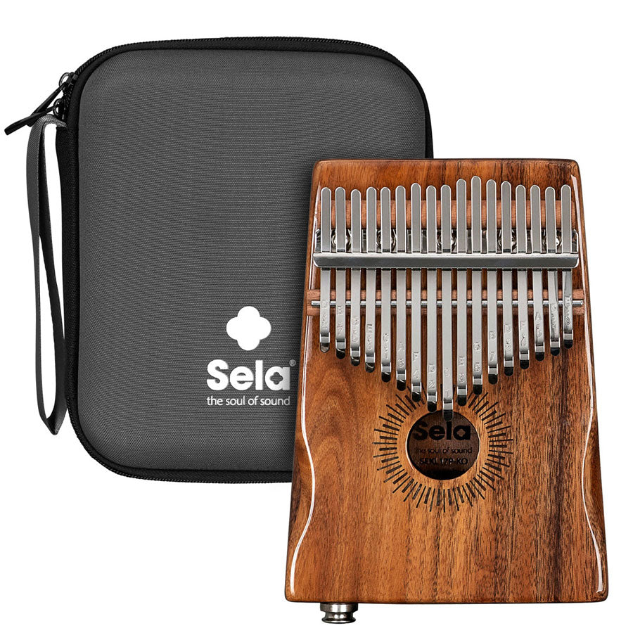 Sela Percussion Kalimba 17 Koa hol met pickup