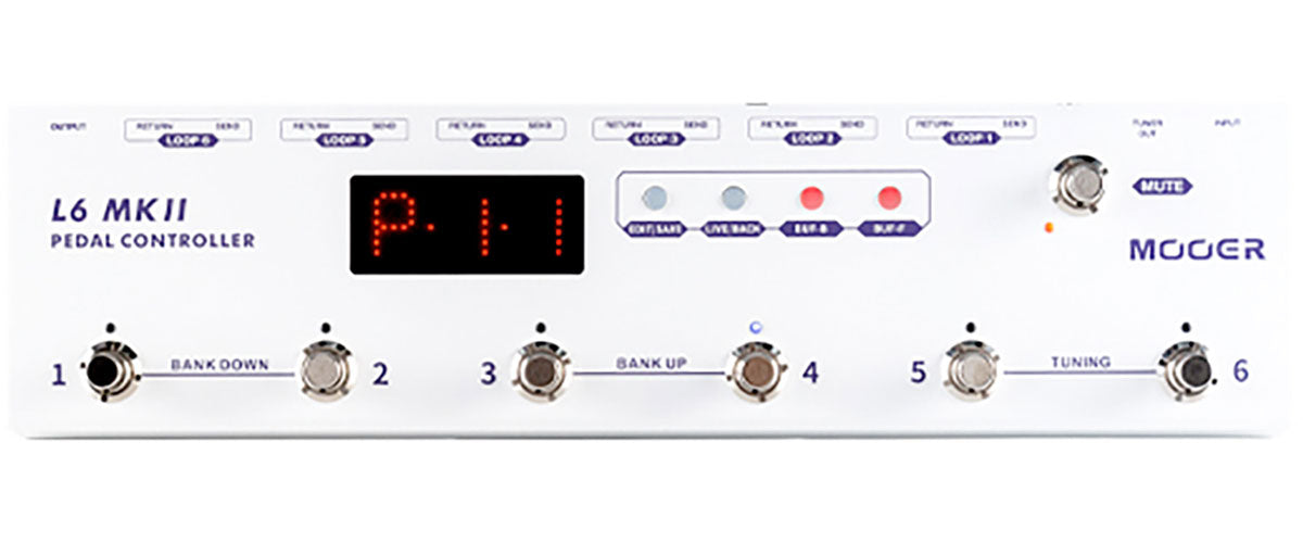 PEDALIER MOOER CONTROLLER L6 MKII BLANC