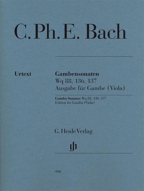 Henle Verlag C.P.E. - Gambensonaten Wq 88 136 137