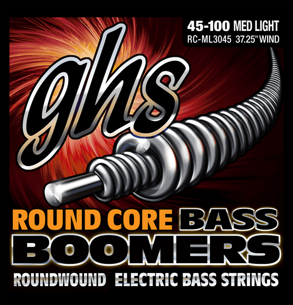 GHS RC-ML3045 Round Core Bass Boomers Medium Light 45-100